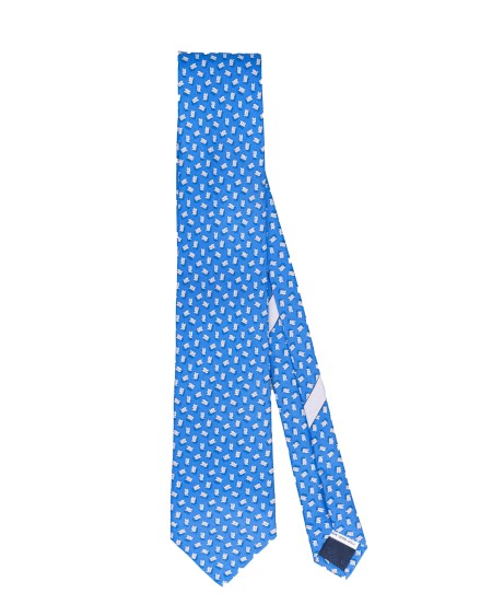 Shop SALVATORE FERRAGAMO  Cravatta: Salvatore Ferragamo cravatta in seta stampa Orsetto.
La nuova cravatta Ferragamo mixa formalità con una nota playful, grazie alla fantasia con piccoli orsetti peluche nelle nuance abbinate.
Larghezza fondo: 8 cm.
Composizione: 100% seta.
Made in Italy.. TELLY 350973-0771679